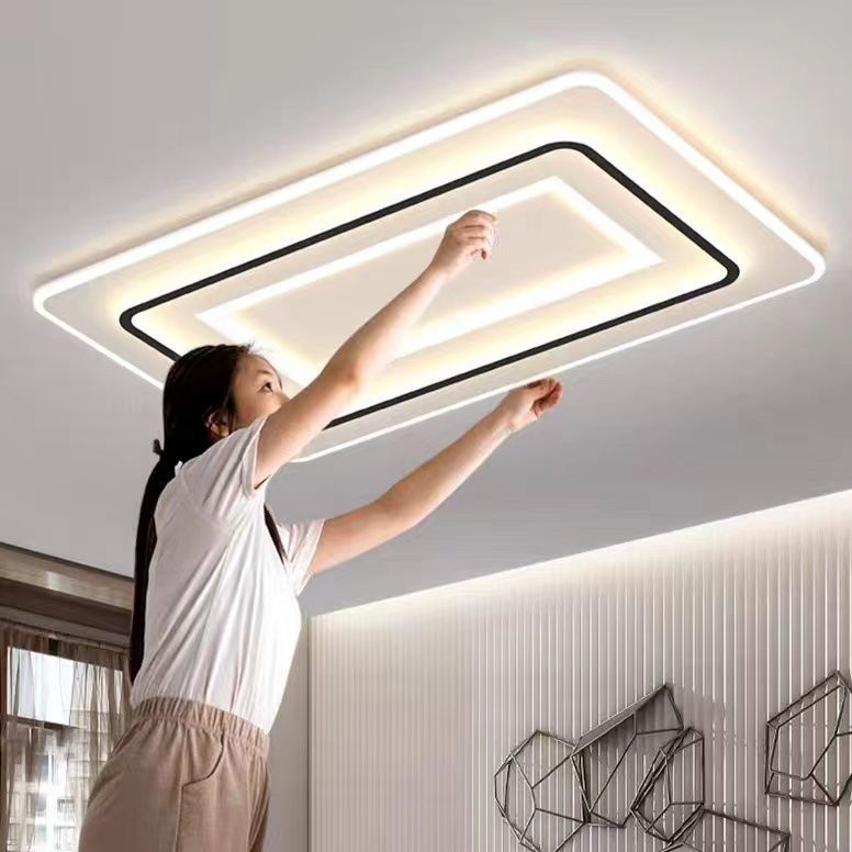 超薄客廳燈2022年新款led吸頂燈現代簡約家用臥室燈具套餐裝飾