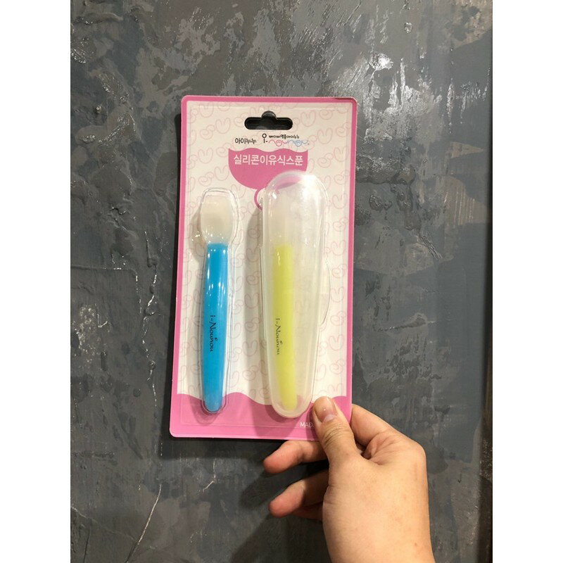 韓國i-Nounou嬰兒副食品矽膠湯匙2入組(含收納盒) 4