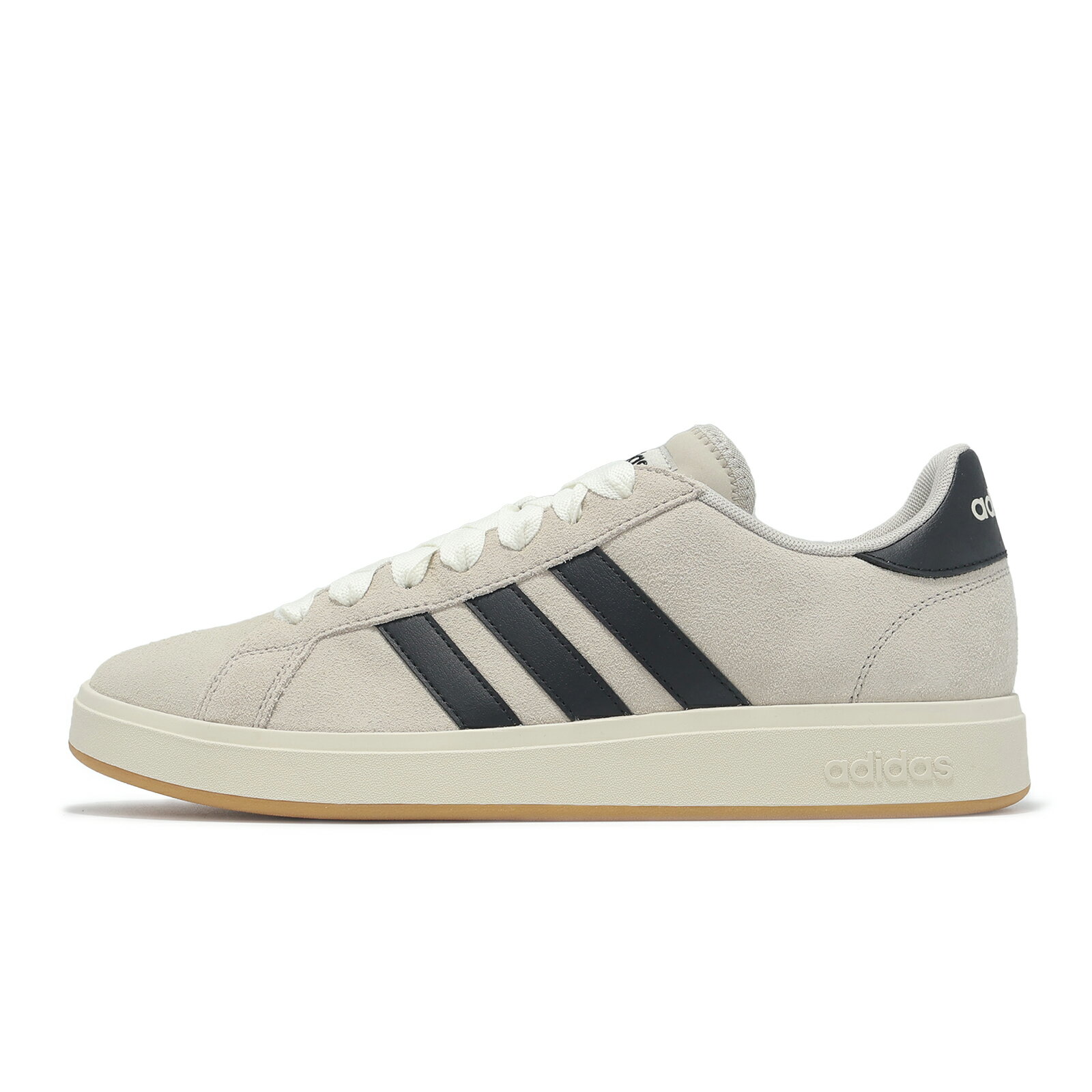 adidas 愛迪達 休閒鞋 Grand Court Base 00s 男鞋 女鞋 米灰 黑 膠底 麂皮 復古 愛迪達