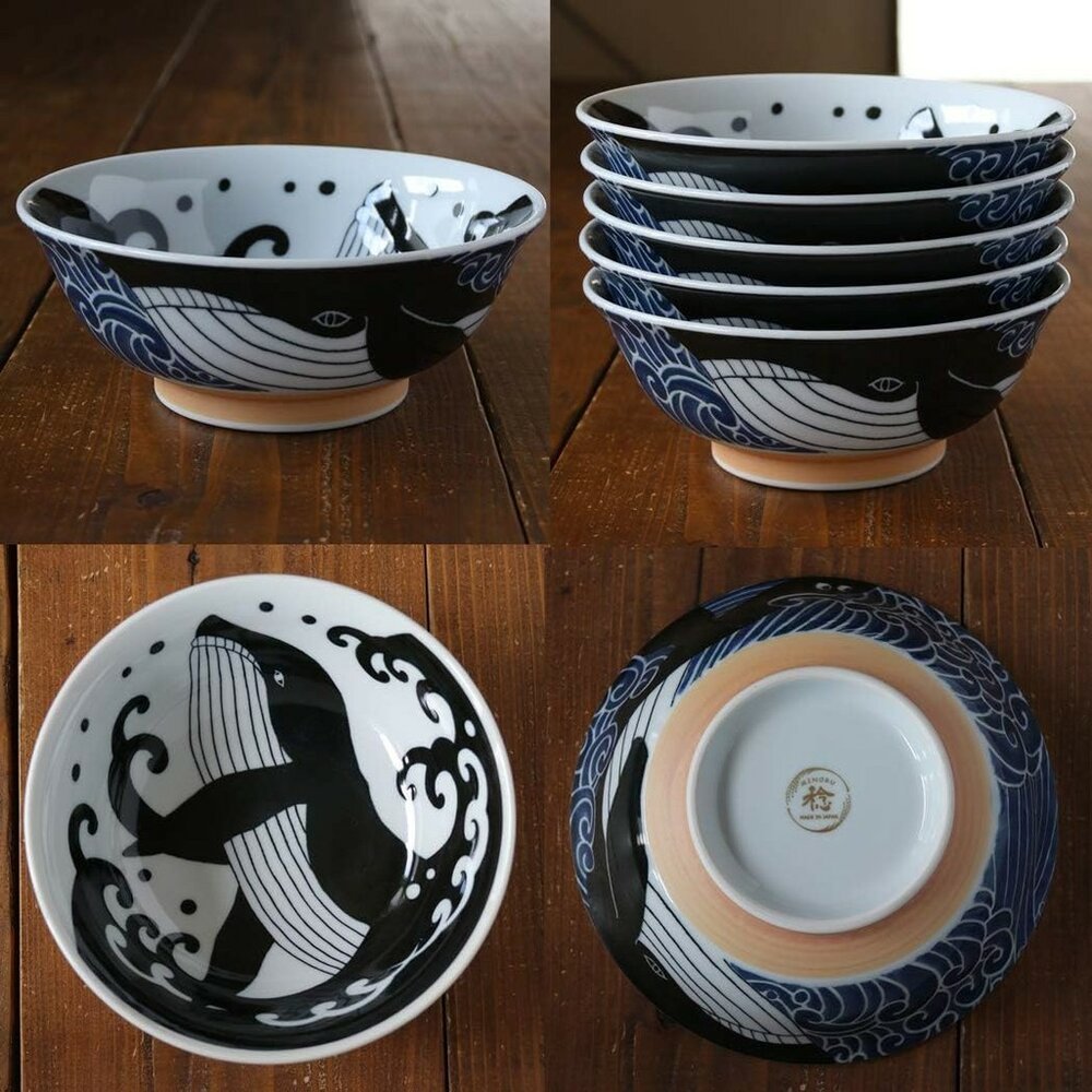 日本製 鯨魚 深盤 拉麵碗 美濃燒 餐盤 餐碗 飯碗 盤子 日本餐具 - 鯨魚 深盤 拉麵碗 美濃燒 餐盤 餐碗 飯碗 盤子