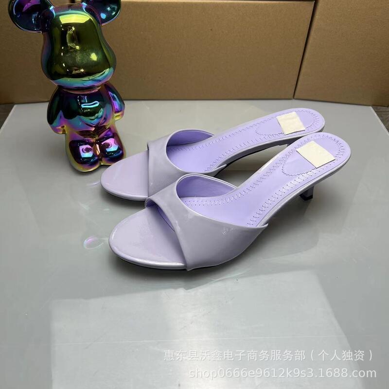 【免運】沃鑫ZA24春季新品女鞋 紫丁花色 法式高跟鞋 時裝高跟涼鞋 魚嘴涼鞋