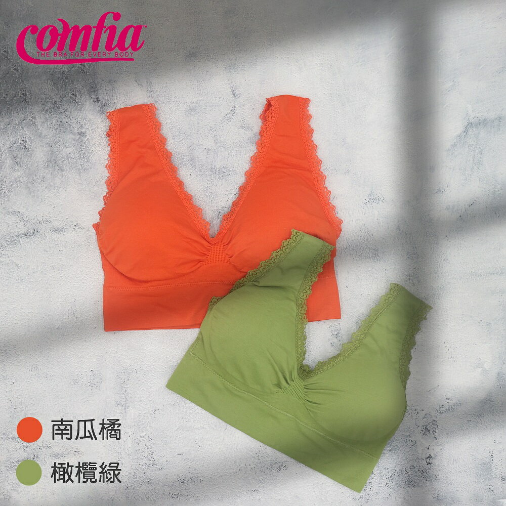【COMFIA 康裴亞】蕾絲款無鋼圈內衣 蕾絲內衣 無痕內衣 運動內衣 瑜珈內衣 集中內衣 英國品牌內衣 性感內衣 晚安內衣 文胸 胸罩 裹胸