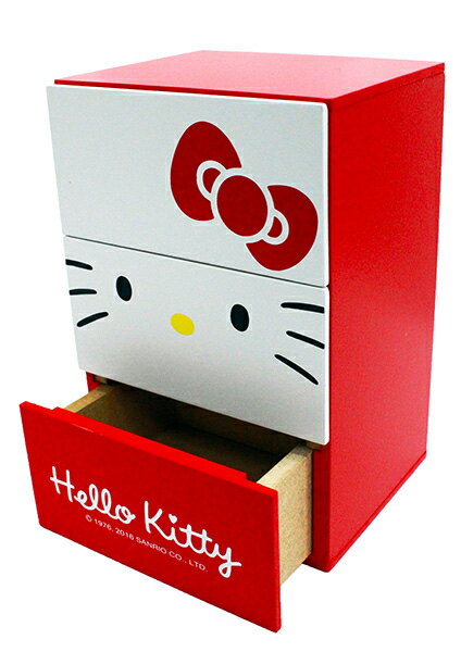 【震撼精品百貨】Hello Kitty 凱蒂貓 HELLO KITTY大臉三抽盒 震撼日式精品百貨