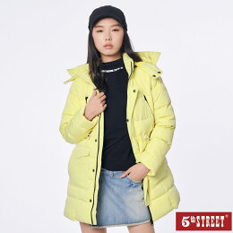 女裝 長版 可拆帽羽絨外套 黃色 (510438) 【5th STREET】【APP下單享4%回饋】治裝激推 聖誕禮物券 最高折700 女裝 長版 可拆帽羽絨外套 黃色 (510438) 【5th STREET】【APP下單享4%回饋】治裝激推 聖誕禮物券 最高折700