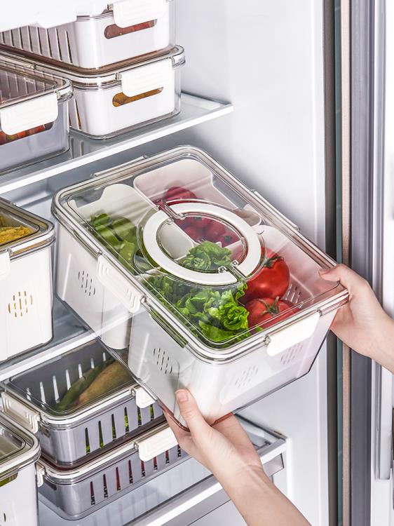 冰箱收納盒食品級食物蔬菜保鮮專用冷凍廚房備菜分裝整理密封神器