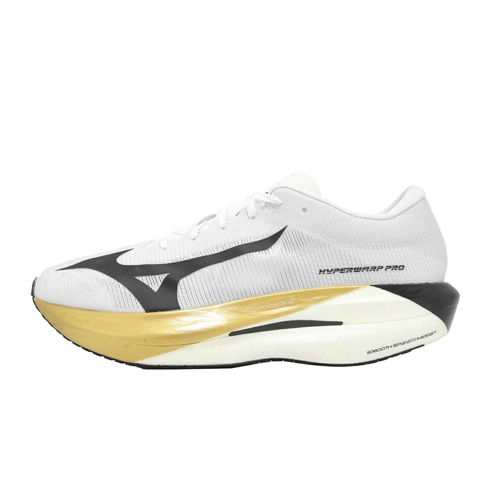 Mizuno 美津濃 競速跑鞋 Hyperwarp Pro 男鞋 白 黑 輕量 厚底 馬拉松 J1GC2674-01