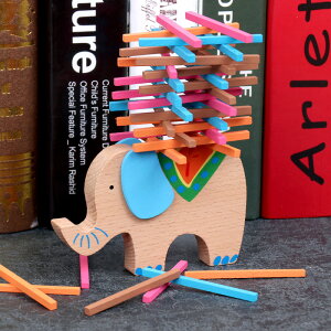 木制大象駱駝平衡木疊疊高 疊疊樂親子互動游戲兒童早教益智玩具