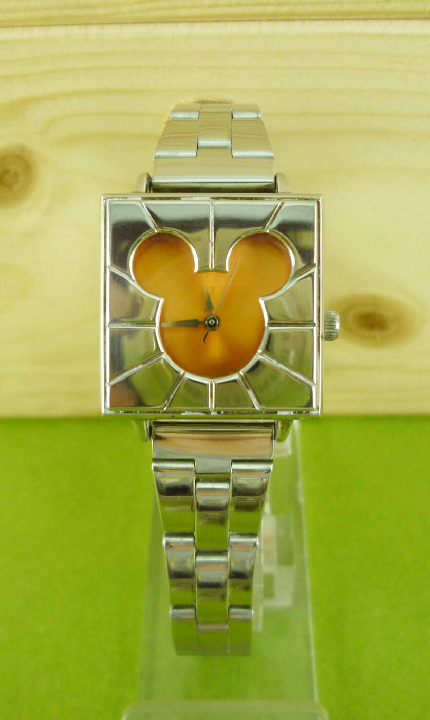 【震撼精品百貨】米奇/米妮 Micky Mouse 日本進口方形手錶-橘米奇#21400 震撼日式精品百貨