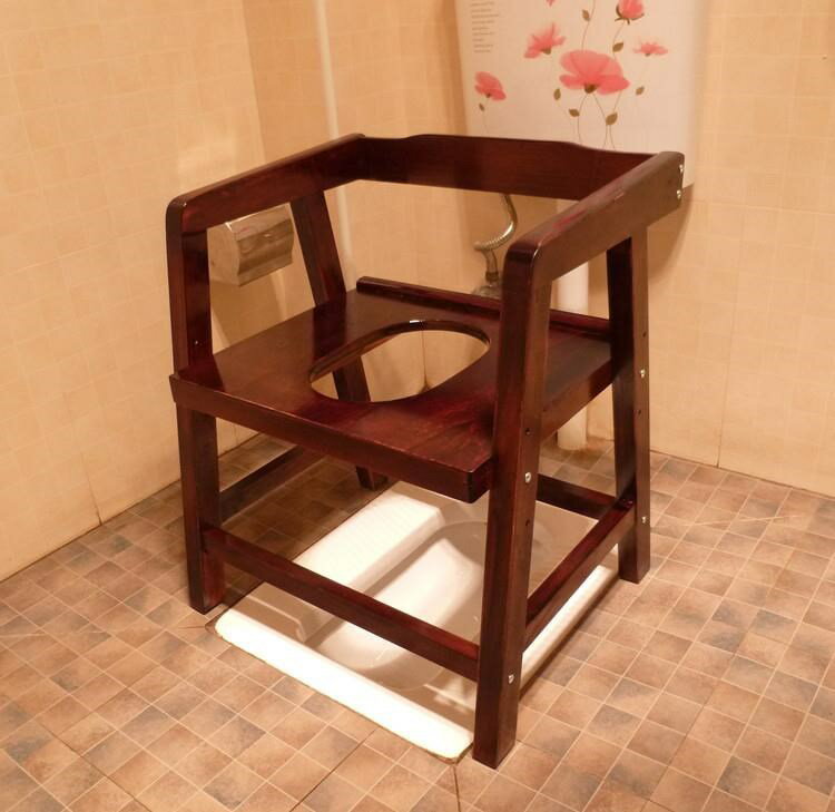 實木坐便椅老人加固防滑家用馬桶凳廁所木質坐便器移動孕婦坐便凳