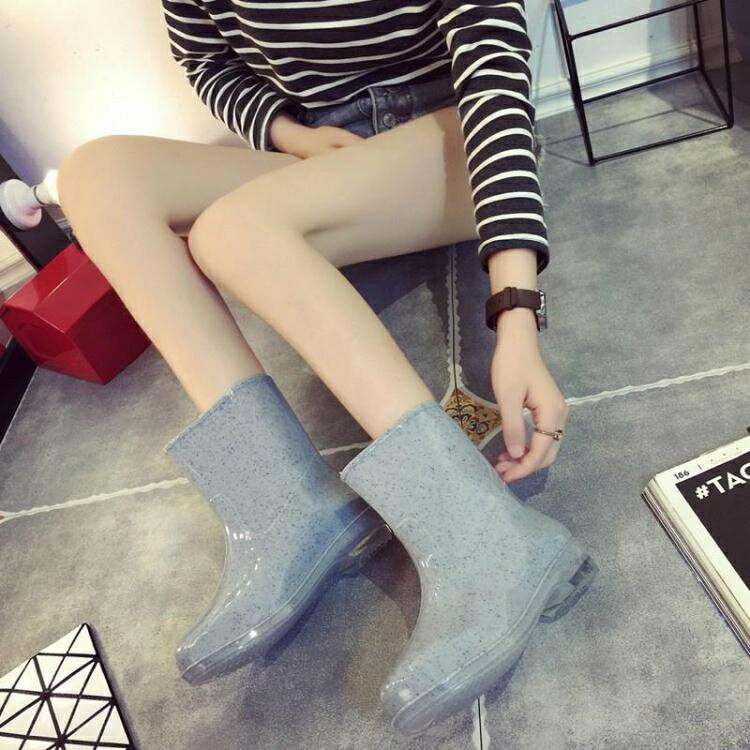 雨鞋 水桶鞋女款大人雨鞋夏季靴中筒輕便透氣成防滑短防水時尚可愛低筒