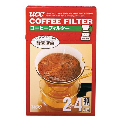 金時代書香咖啡 UCC CF-2 酸素漂白梯形濾紙 2~4人用 40枚入 CF-2-40W