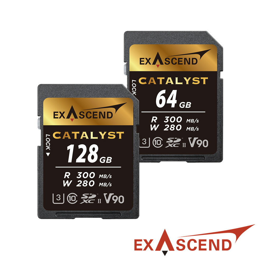 限時★.. Exascend Catalyst V90 超高速SD記憶卡 64GB/128GB 公司貨【全館點數13倍送】