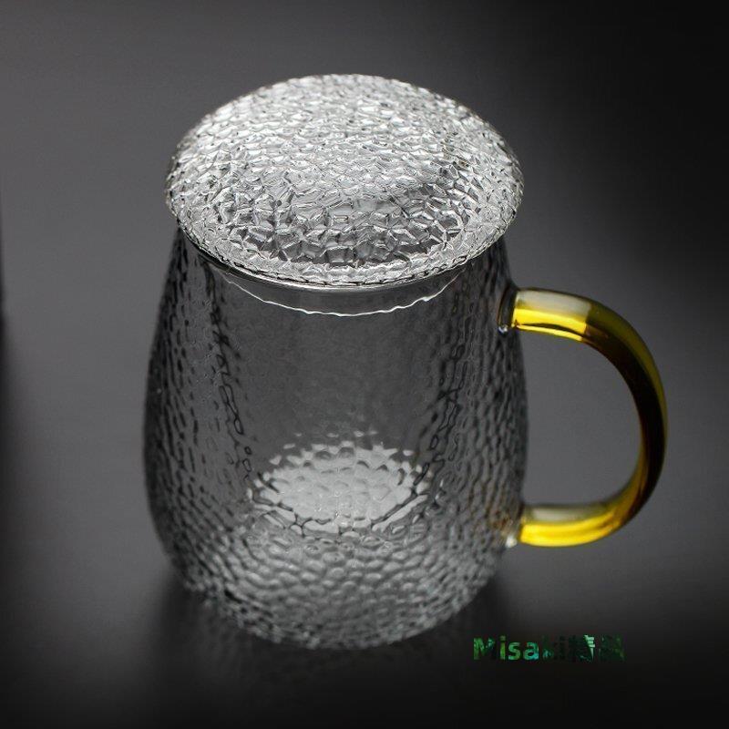 “正品”梵悅耐熱玻璃茶水分離辦公室水杯家用過濾泡茶杯子帶蓋花茶杯男女-Misaki精品