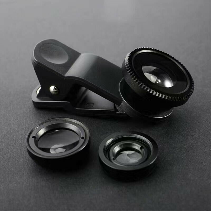 夾在手機上的放大鏡通用手機鏡頭廣角微距魚眼三合一套拍照放大【Snowbelle優選】
