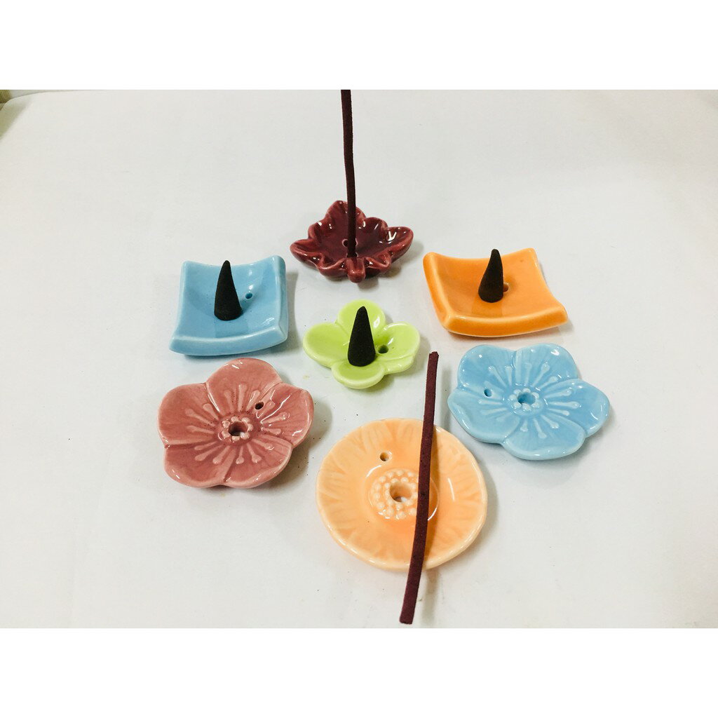 [綺異館] 塔香皿 香插 香皿 陶瓷 無香腳 塔香 藏香 印度香適用 cone tray