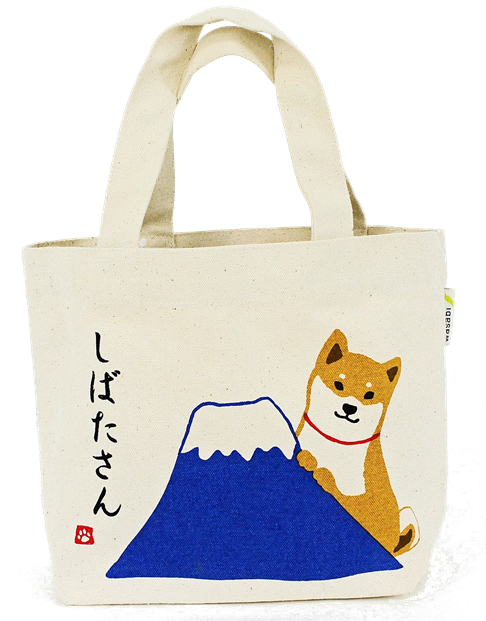 <br/><br/>  日本WASABI帆布手提包 (柴犬& 富士山)<br/><br/>