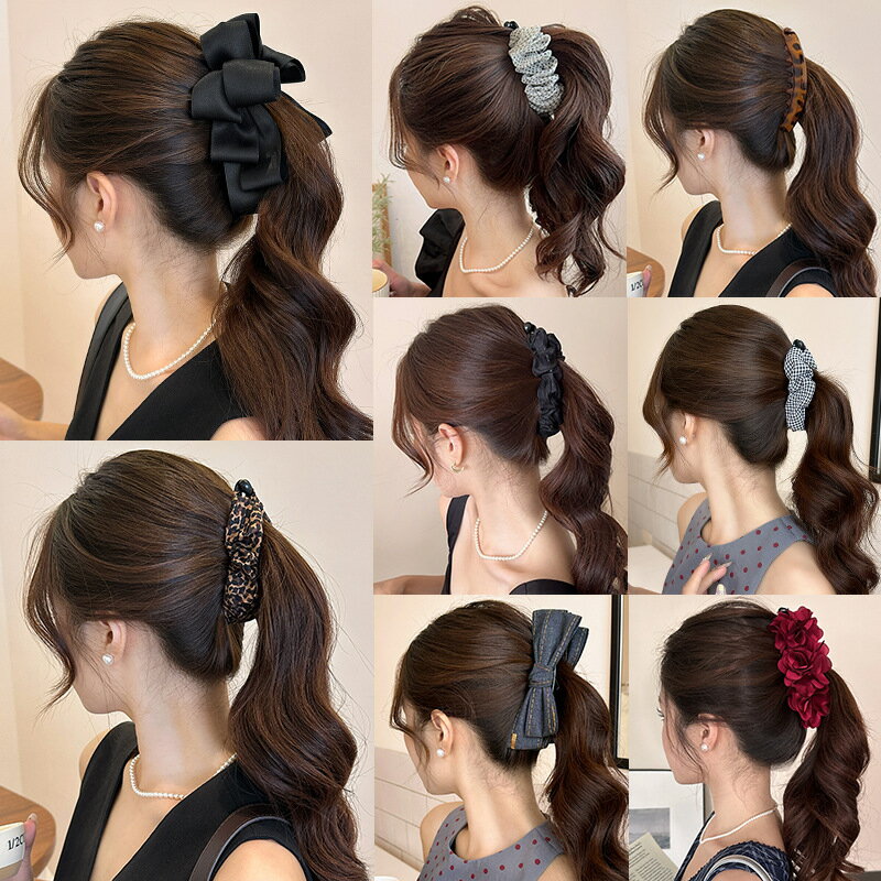 【台灣現貨】時尚配件 髮飾 髮夾 鯊魚夾 大嘴夾 邊夾  香蕉夾豎夾大號髮量多馬尾夾髮夾後腦勺顯髮量扭扭夾韓系抓夾髮飾 1