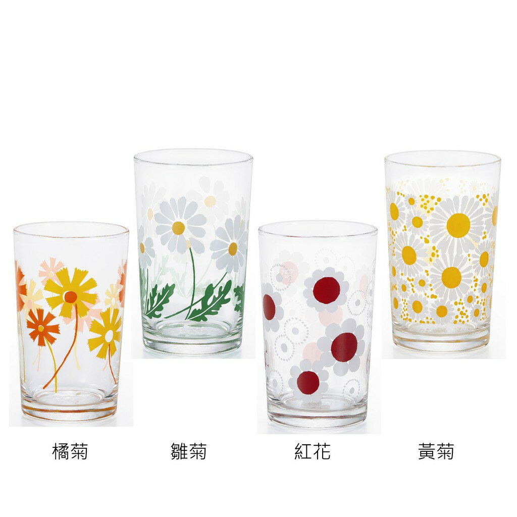 日本ADERIA  昭和復古花朵水杯 / 玻璃杯 共4款 Drinkeat金益合 1