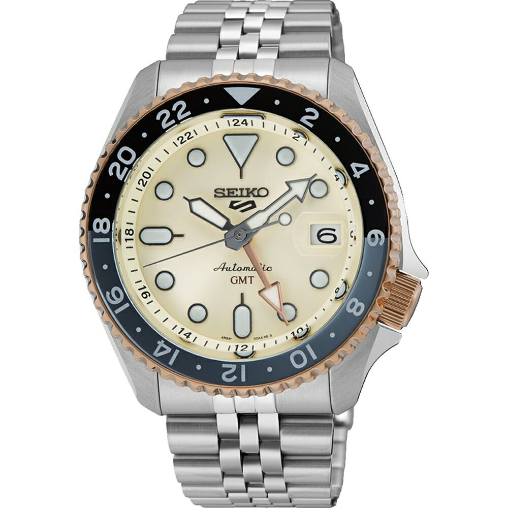 送禮首選★SEIKO 精工 5 Sports GMT 亞洲限量款 機械錶 男錶 手錶-4R34-00N0S.SSK046K1  SK005 附提袋【全館滿額折價★APP下單點數4倍送】線上購買享_實體門市同步服務