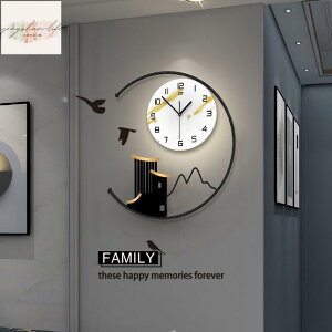 現代輕奢掛鐘 靜音裝飾鐘表 夜燈夜光時鐘 創意造型壁鐘 客廳大時鐘 墻面裝飾布置 高品質時鐘