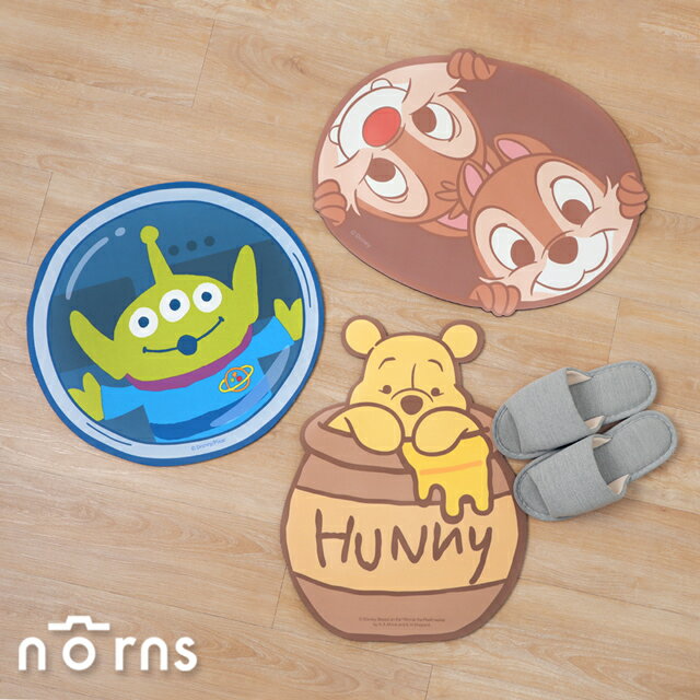迪士尼軟式吸水地墊-Norns Original Design Disney 正版授權 小熊維尼 三眼怪 奇奇蒂蒂 腳踏