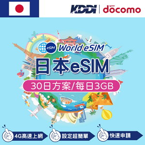 【eSIM】日本上網 SoftBank 電信 30天方案 3GB/天 高速上網