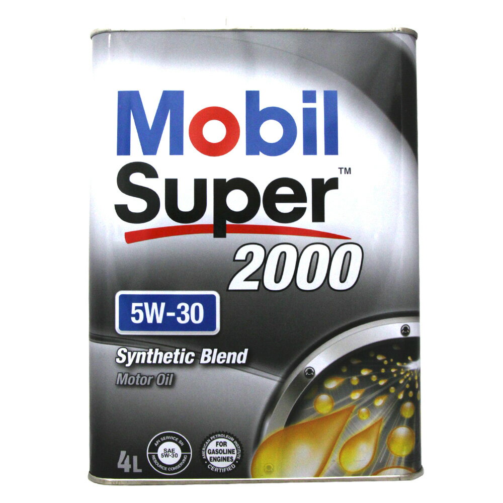 MOBIL SUPER 2000 5W30 境內版 日本鐵罐 4L【APP下單最高22%點數回饋】