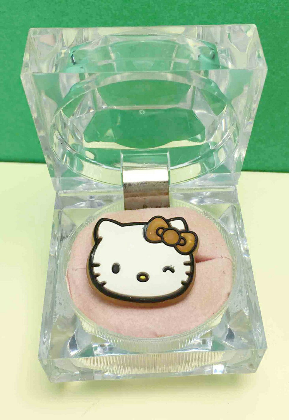 【震撼精品百貨】Hello Kitty 凱蒂貓 軟戒指-橘頭 震撼日式精品百貨