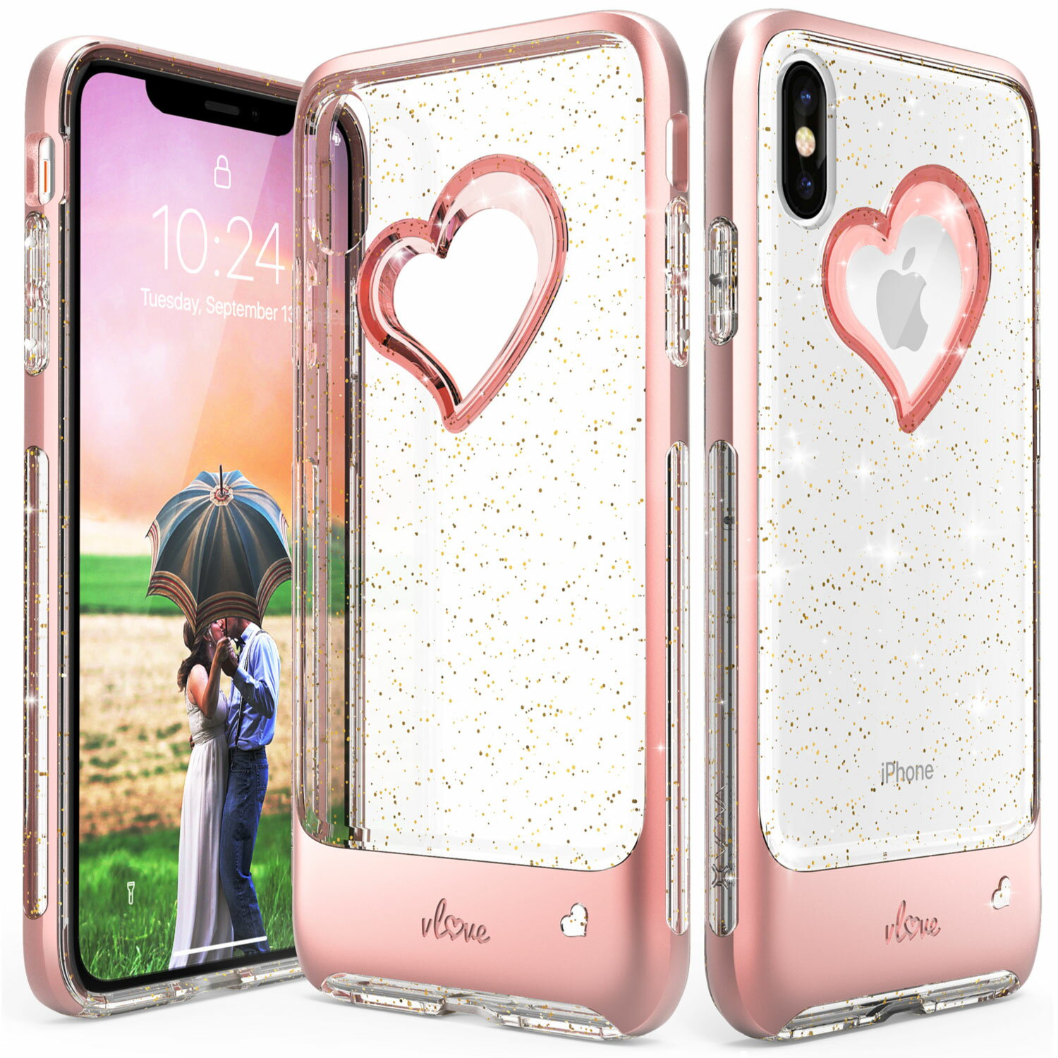 Sf Planet Iphone Xs Max Glitter Heart Case Vlove Glitter Vena