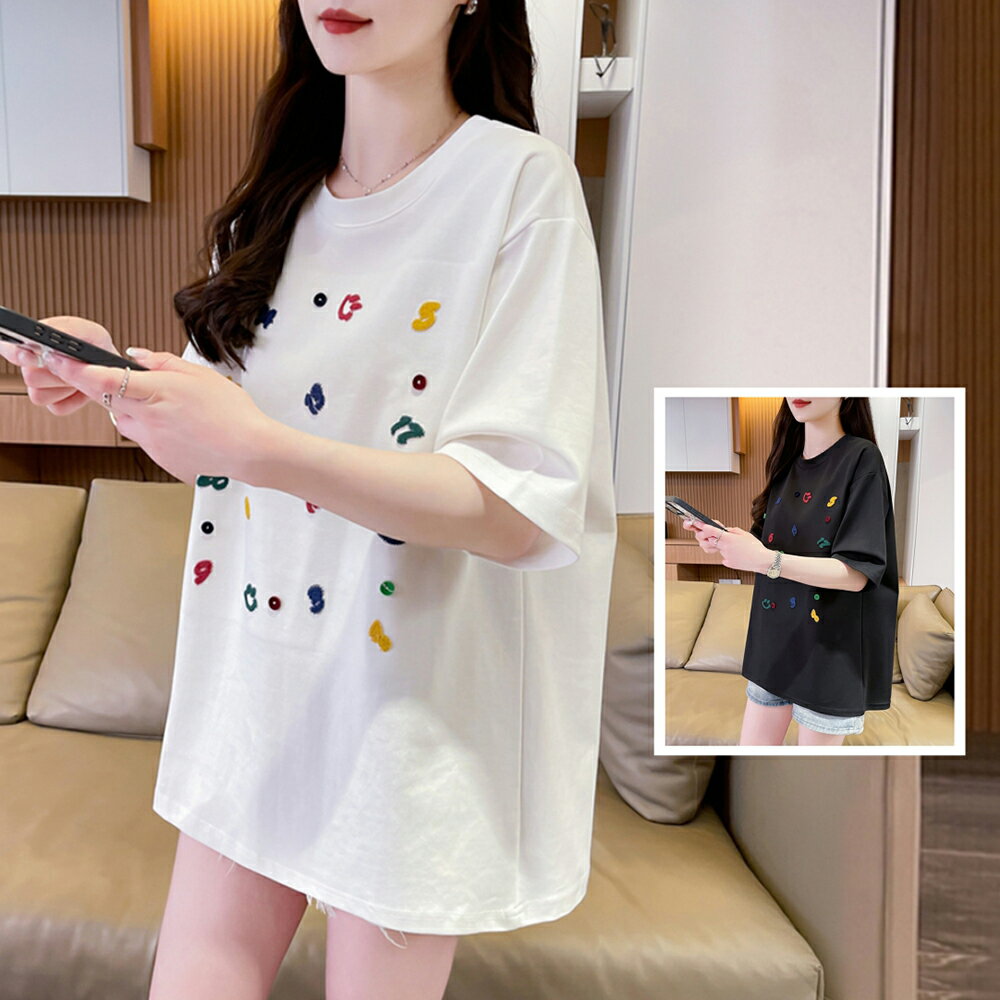 ＊ORead＊紐帶裝飾短袖T恤上衣(2色M~2XL)