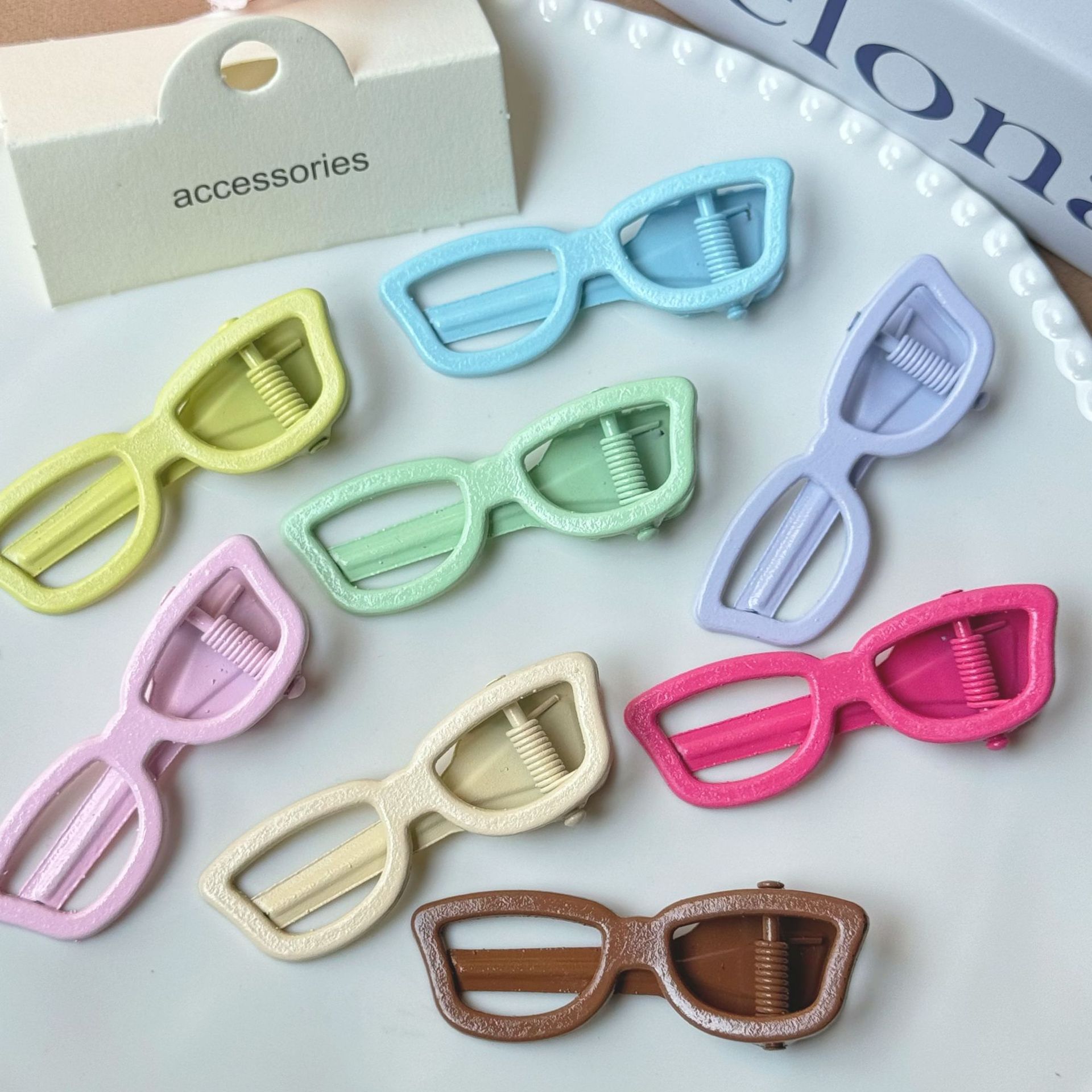 【台灣現貨】時尚配件 髮飾 髮夾 鯊魚夾 大嘴夾 邊夾  彩色有痕金屬眼鏡髮夾趣味搞怪鴨嘴夾手工DIY配件材料髮飾底夾 3