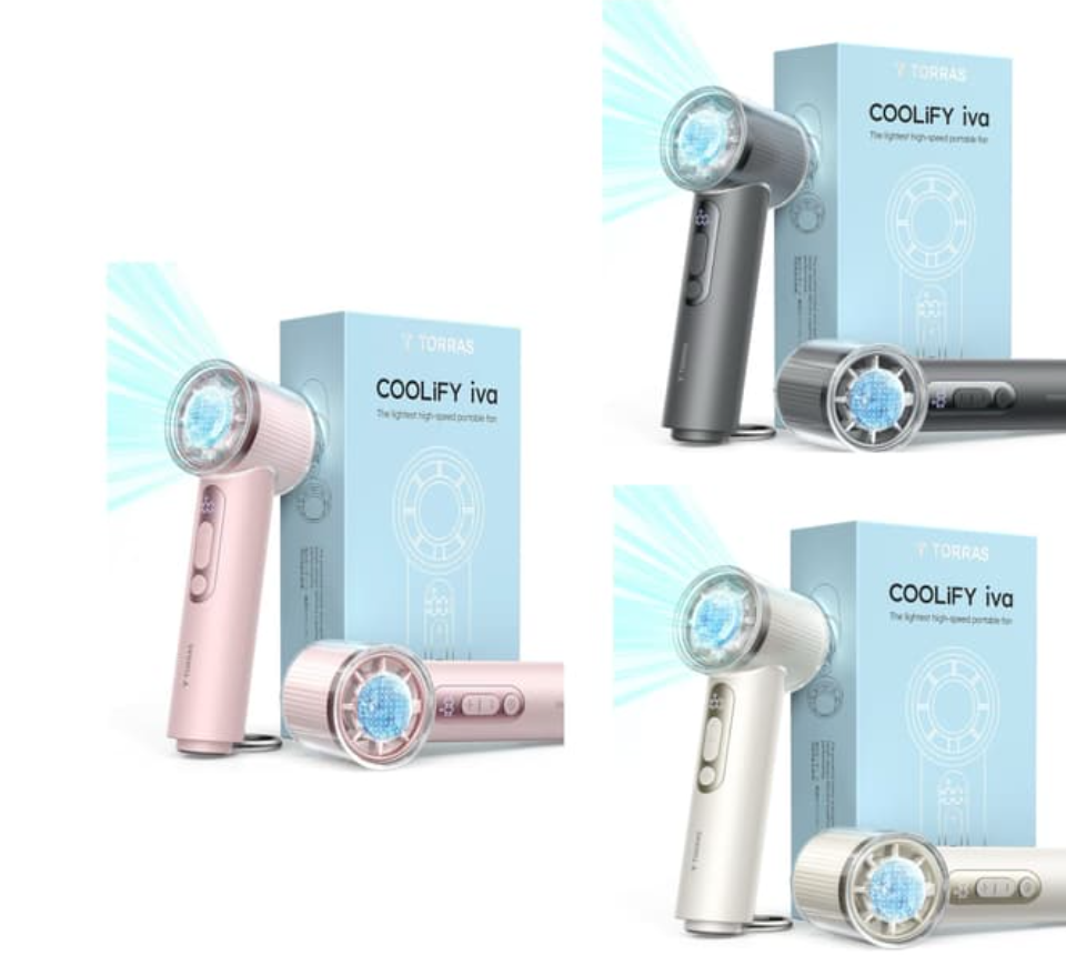 TORRAS COOLiFY iva 手持風扇 內建冷卻板 5000mAh 電池 Type-C 充電 最長 12 小時續航 日本代購