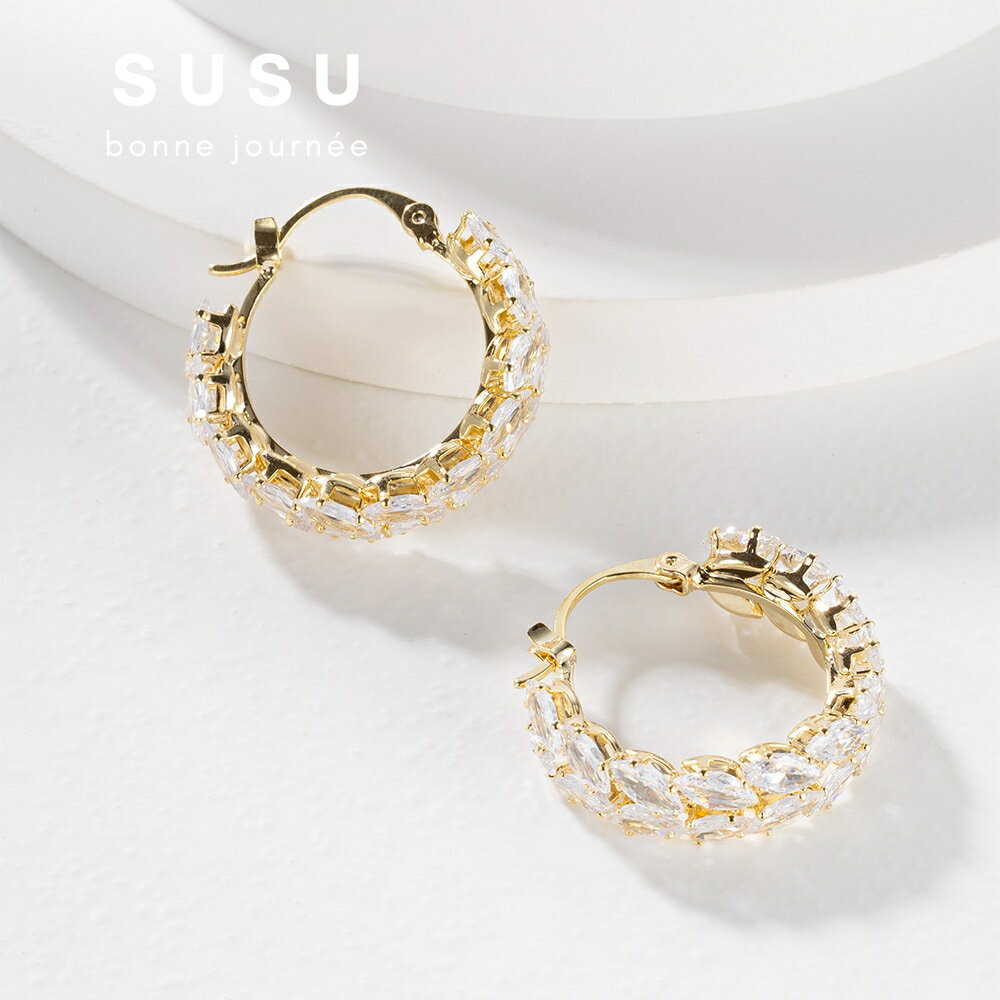 SU SU︱麥穗鋯鑽耳環❤️日韓 明星 熱銷 925純銀 防過敏 飾品 耳環 項鍊 手鍊 穿搭 百搭 時尚