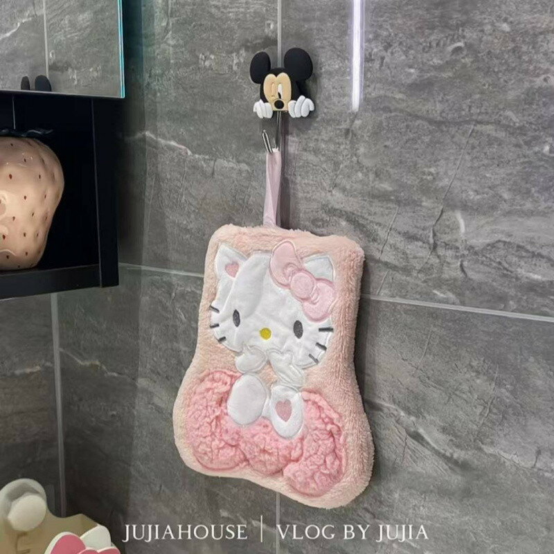 hellokitty擦手巾掛式可愛卡通廚房衛生間專用擦手巾超強吸水KT貓