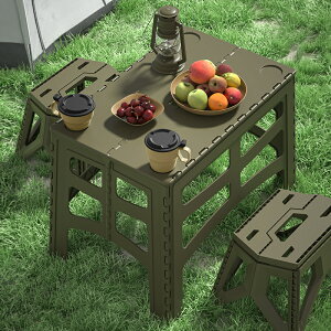 戶外折疊桌子便攜露營塑料桌擺攤小桌子簡易野餐用品桌子加高加長