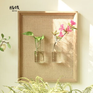 創意壁掛水培植物玻璃花瓶透明小清新插花懸掛綠蘿客廳墻上裝飾