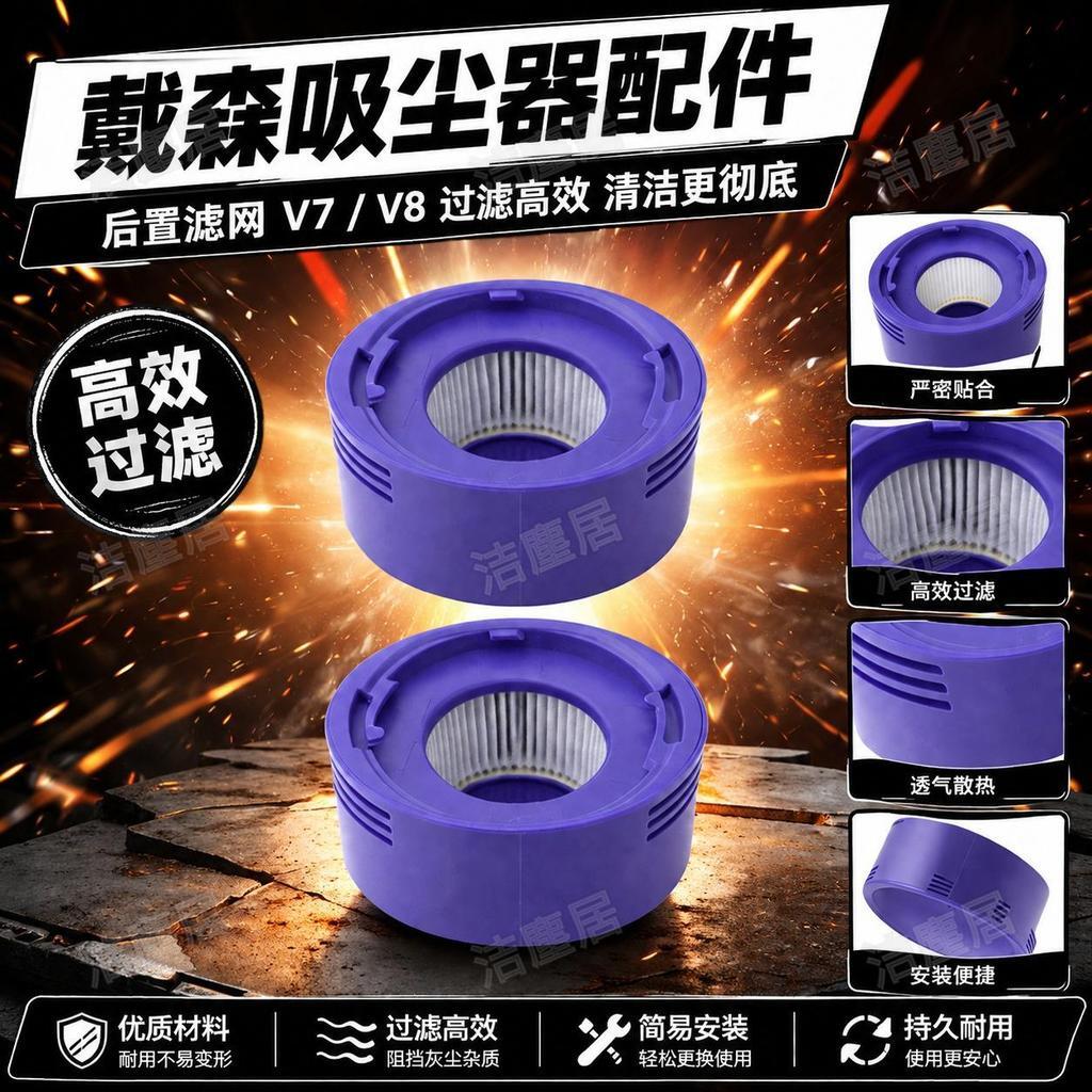 Dyson戴森吸塵器濾芯 V7 V8適用 後置過濾器 高效海帕濾網 替換配件 臺灣