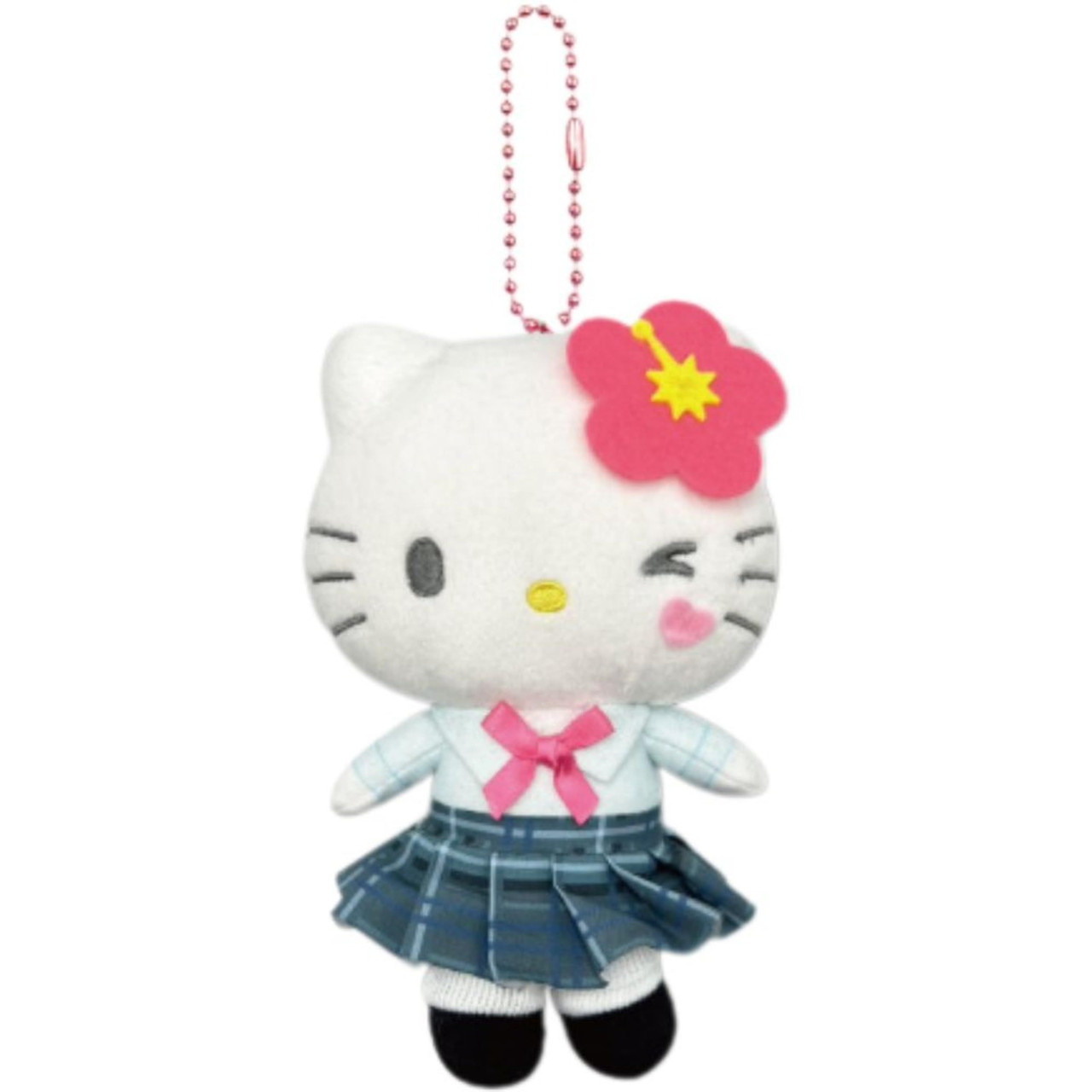 【震撼精品百貨】凱蒂貓_Hello Kitty~日本SANRIO三麗鷗 KITTY絨毛玩偶收納包附扣環-高校款*16046
