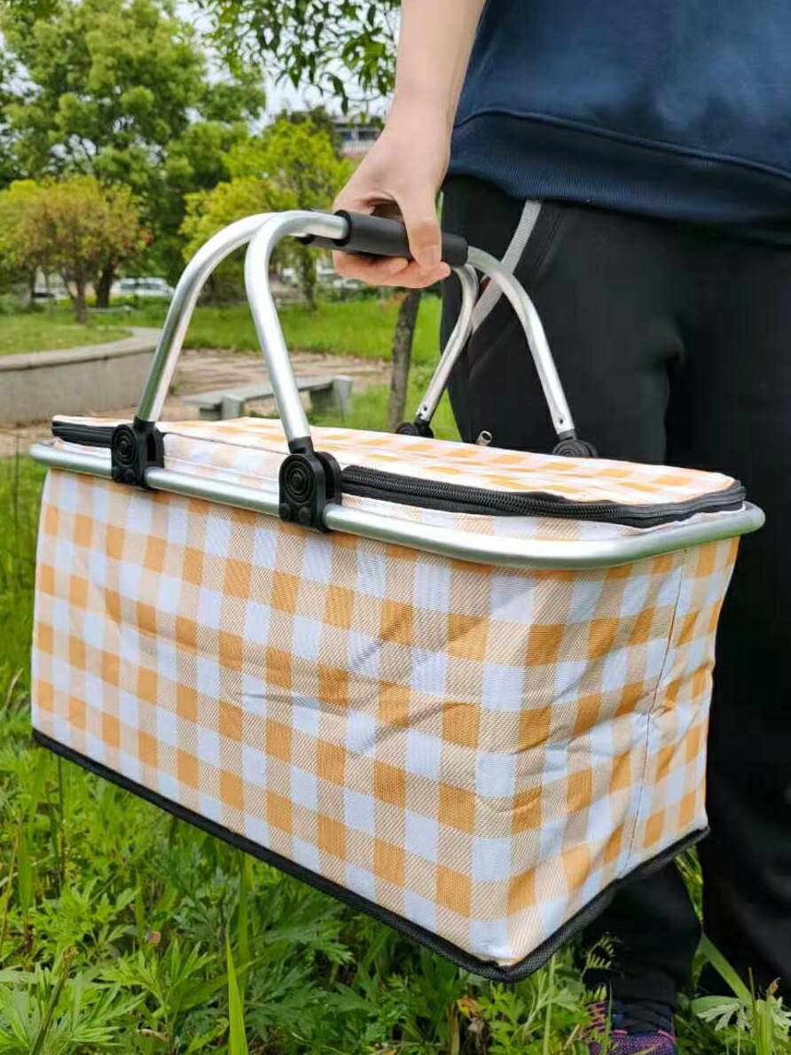 30L外賣保溫包便攜戶外野餐籃保鮮冷藏車載保溫箱保冷送餐箱大號