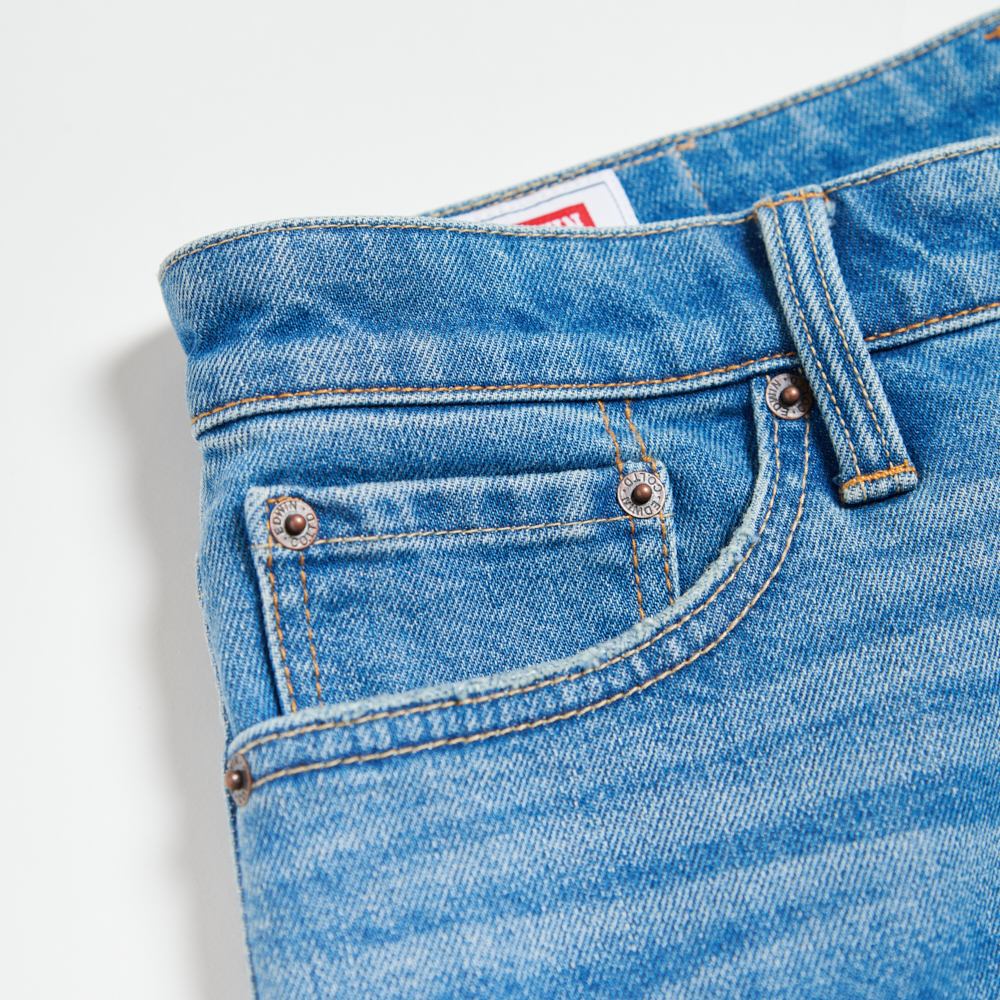 EDWIN 男款 RED LABEL 365 丹寧中腰窄管直筒褲 (石洗藍) 3