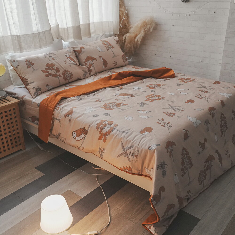 [森眠]60支精梳棉 床包 兩用被 台灣製造 棉床本舖 貓頭鷹