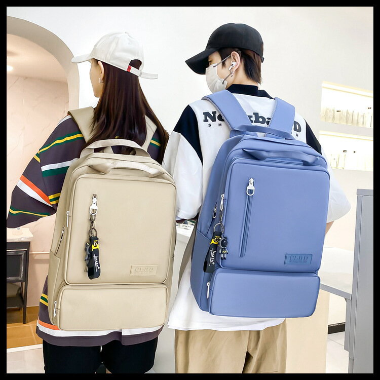 新款高中大學生書包韓版時尚簡約單肩手提背包大容量電腦雙肩包204