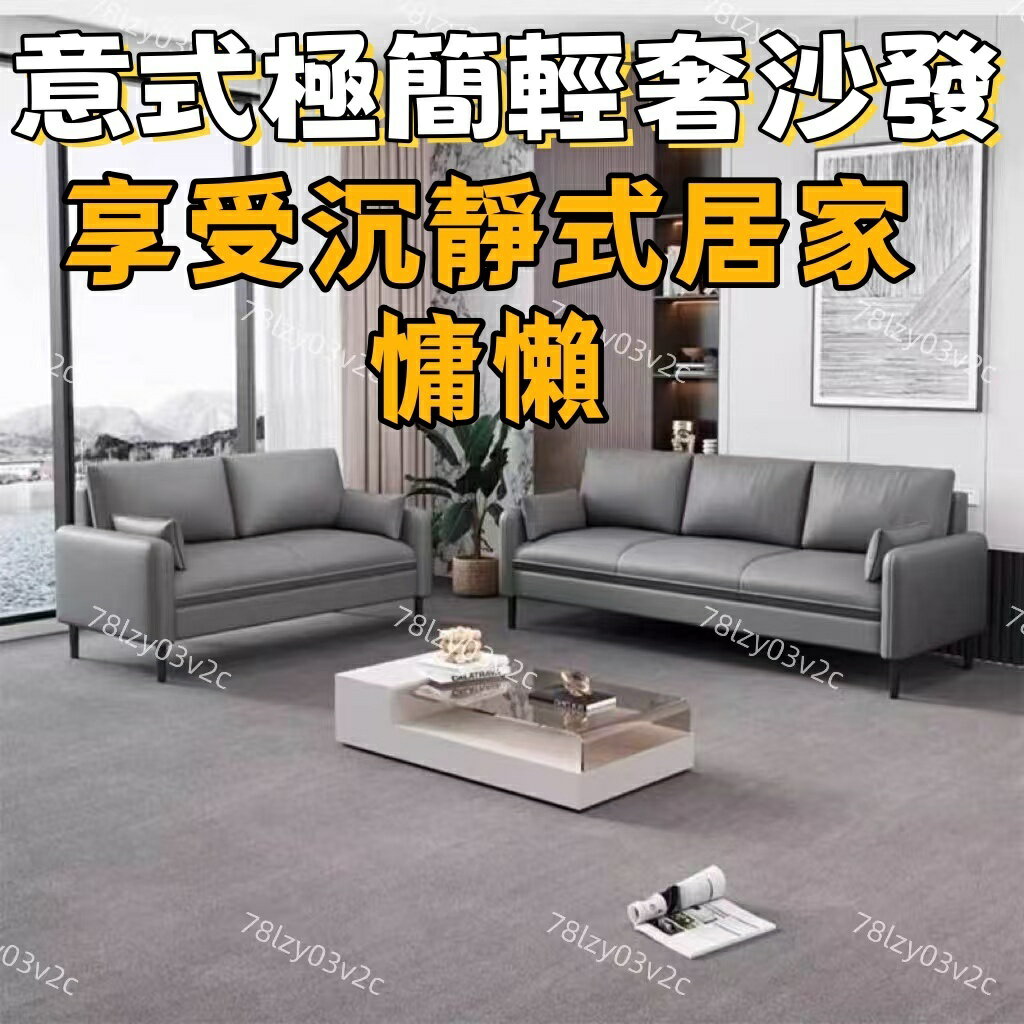 北歐風直排科技佈客廳沙髮 現代客廳小戶型休息區簡約出租房公寓臥室服裝店懶人雙人 客廳沙發