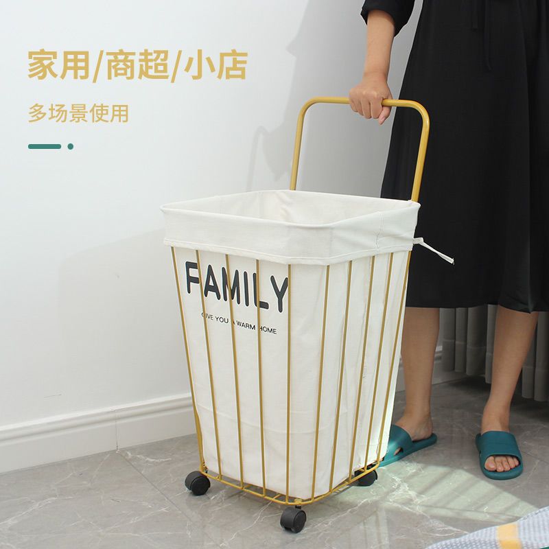 【免運/可開票】小推車 買菜推車 零食推車 購物車 北歐風鐵藝置物架落地推車收納架家居客廳臥室快遞移動滑輪儲物架