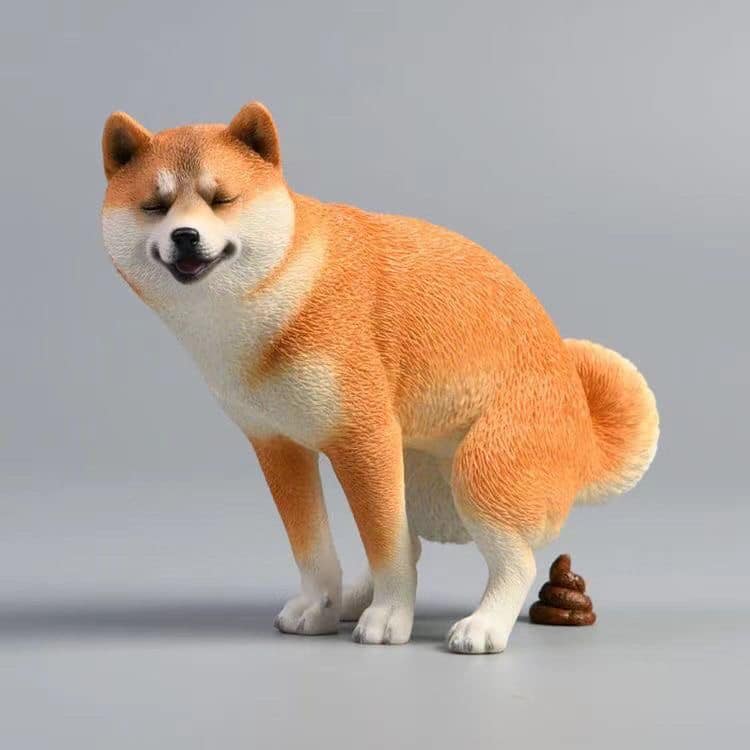 創意搞怪拉屎柴犬小公仔