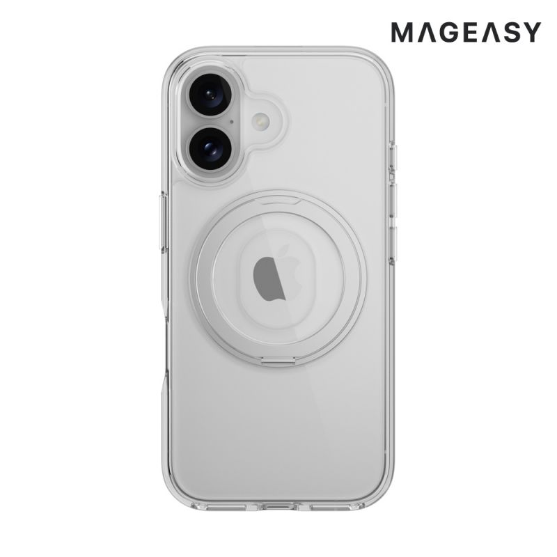 MAGEASY Apple 蘋果 iPhone 16 6.1吋 MagStand 360 M with Ring Holder 指環支架防摔手機殼 軍規防摔認證 MagSafe【愛瘋潮】
