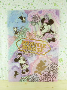 【震撼精品百貨】Micky Mouse 米奇/米妮 L型文件夾-米妮紫玫瑰 震撼日式精品百貨