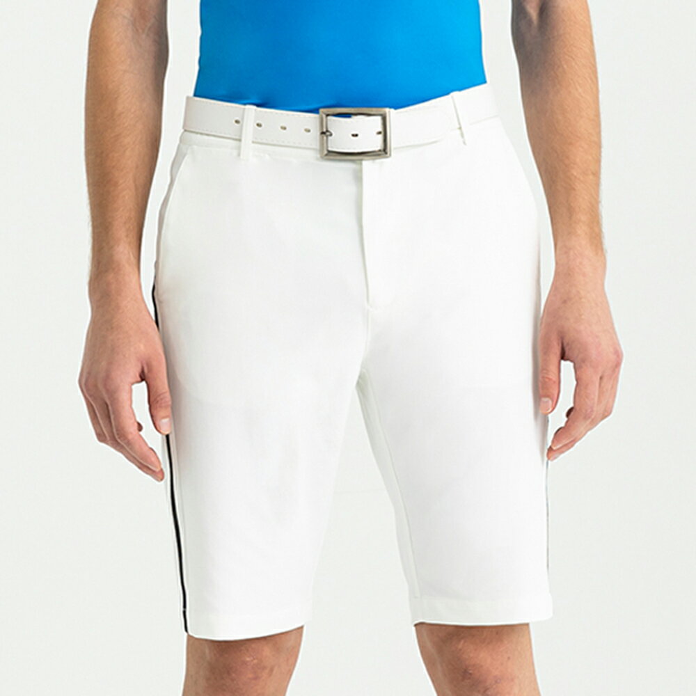 【SUPER GOLF】PGA TOUR 超敢動素色線條短褲(男)-白 [APP下單享4%點數]
