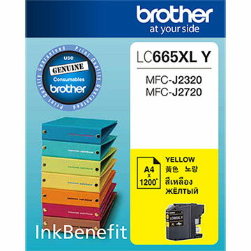 Brother LC665XL-Y 原廠黃色墨水匣 適用機種：MFC-J2320、MFC-J2720【APP下單4%點數回饋】