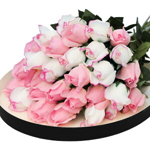 手感保濕玫瑰花苞假花仿真花擺設客廳裝飾花藝擺件絹花餐桌花擺花